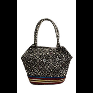 Vera Bradley Oval Zip Top Tote Bag Purse Barcelona Shoulder Bag HUGE inside